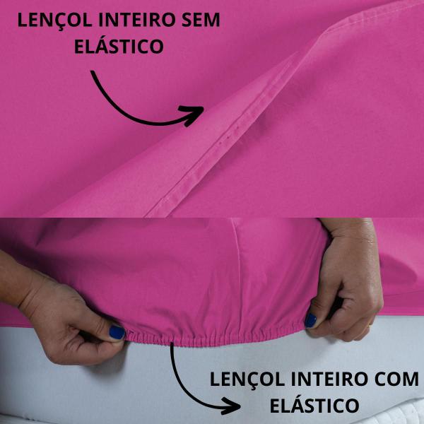 Imagem de Kit Jogo Lençol Cama Box Casal 400 Fios Aveludado 04 Peças 30CM Altura