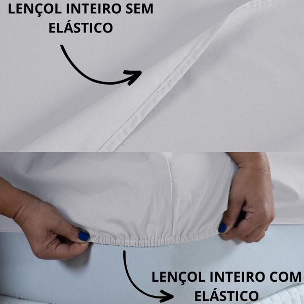 Imagem de Kit Jogo Lençol Cama Box King 400 Fios Aveludado 04 Peças 40CM Altura