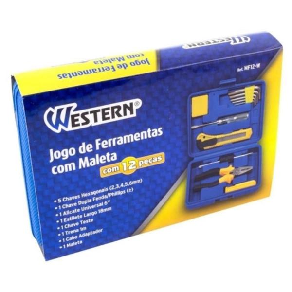 Imagem de Kit Jogo Maleta com Conjunto de Ferramentas 12 Peças - Western