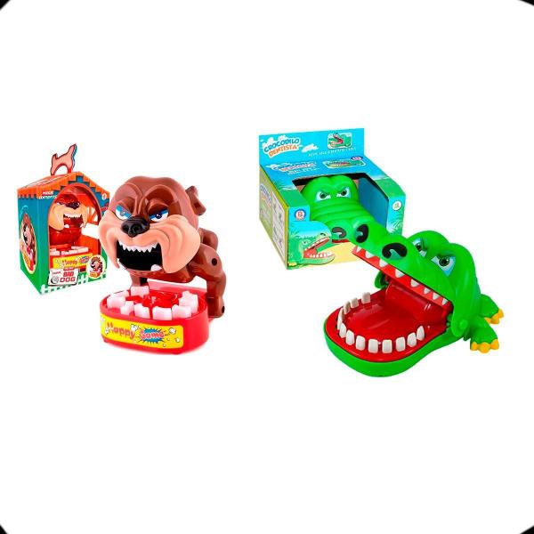 Imagem de Kit Jogo Mesa Recreativo Multijogadores Mini Dog E Crocodilo