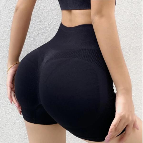 Imagem de Kit Jogo Pacote Short para Academia Fitness Corrida Esportes Ginástica Butt Lift, Cintura Alta  levanta bumbum