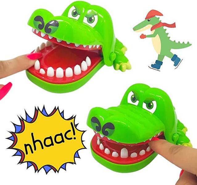 Imagem de Kit Jogo Pinguim Quebra Gelo + Jogo Croc Croc Crocodilo Morde Dedo Jacaré Dentista