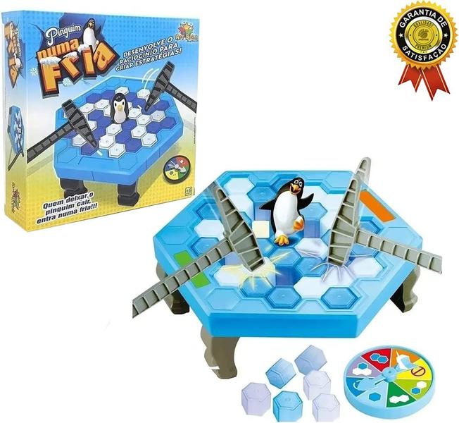 Imagem de Kit Jogo Pinguim Quebra Gelo + Jogo Pula Macaco + Jogo Pula Pirata Barril