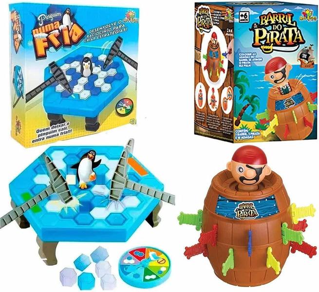 Kit Jogo Pula Pirata + Jogo Pinguim Quebra Gelo - Art Brink Imagem de Kit Jogo Pula Pirata + Jogo Pinguim Quebra Gelo - Art Brink