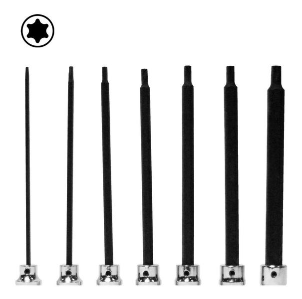 Imagem de Kit Jogo Soquete Tipo Torx Longo Com Encaixe De 3/8'' 7 Peças