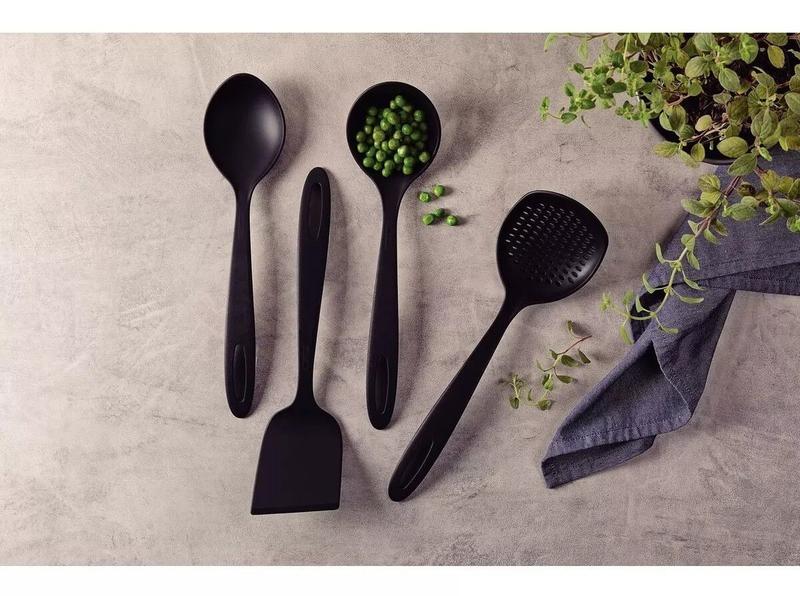 Imagem de Kit Jogo Utensílios Cozinha 4 Peças Nylon Preto Tramontina