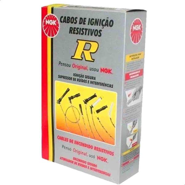 Imagem de Kit Jogo Velas Ignicao + Cabos (ngk) Vw Fusca Kombi 1.6 8v