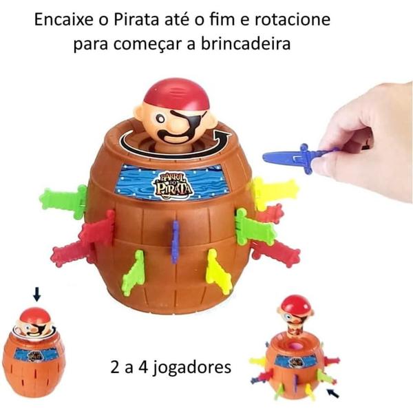 Imagem de Kit Jogos de Mesa P/Família Pinguim Numa Fria Barril Pirata