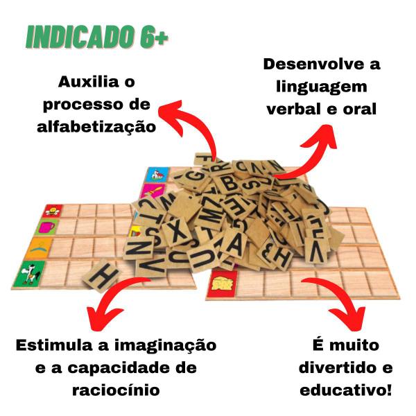 Imagem de Kit Jogos Educativos Formando Palavras + Caiu Perdeu