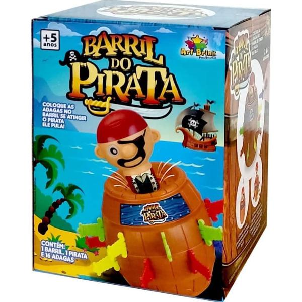 Imagem de Kit Jogos Pula Batata + Barril Pula Pirata Médio - ART Brink