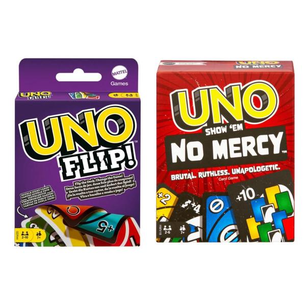 Imagem de Kit Jogos Uno Flip / Uno No Mercy Jogo de Cartas - Mattel