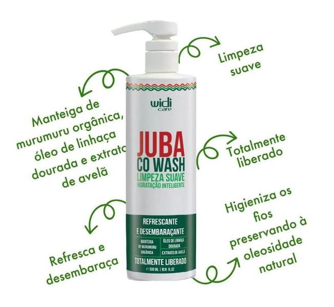 Imagem de Kit Juba Shampoo 1L - Encrespando 1L - Co Wash 500ml - Condicionador 500ml - Mousse - Geleia - Revitalizando Widi Care