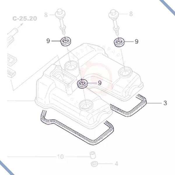 Imagem de Kit Junta Cabeçote Tampa Honda Cb300 Xre300 Guarnição Coxim