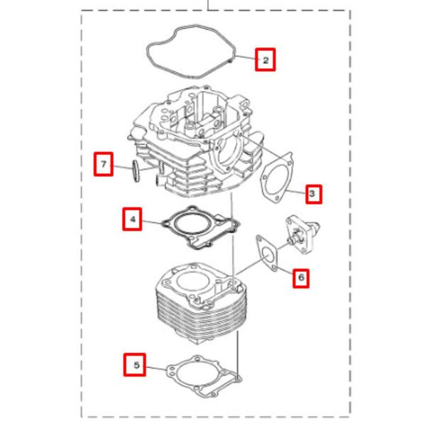 Imagem de Kit juntas cilindro superior crosser 150 2019 2020 2021 + nf