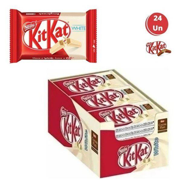 Kit Kat Nestle 41,5g Branco 24un Imagem de Kit Kat Nestle 41,5g Branco 24un