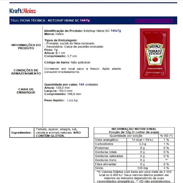 Imagem de Kit Ketchup e Mostarda 1 Caixa Fechada de Cada Sachês Heinz