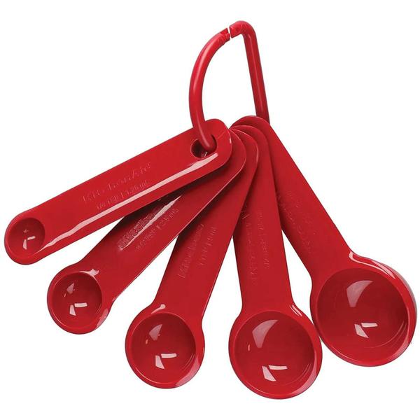 Imagem de Kit kitchenaid 4 tigelas de preparação e 5 colheres medidoras vermelho