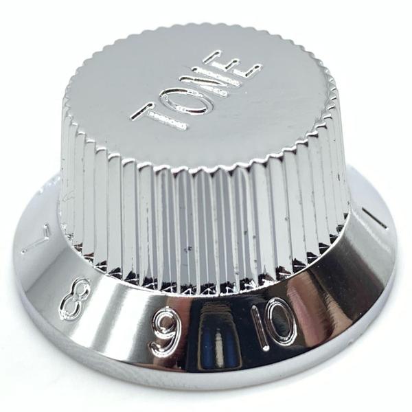 Imagem de Kit Knob Plástico tone e volume guitarra strato Cromado