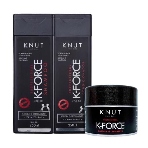 Imagem de Kit Knut K-Force Shampoo+Condicionador 250ml+Máscara 300g