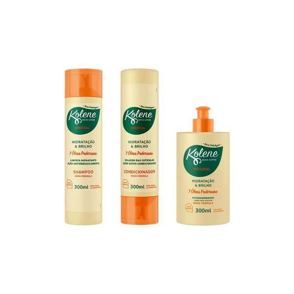 Imagem de Kit Kolene Original Shampoo+cond+Creme Pentear