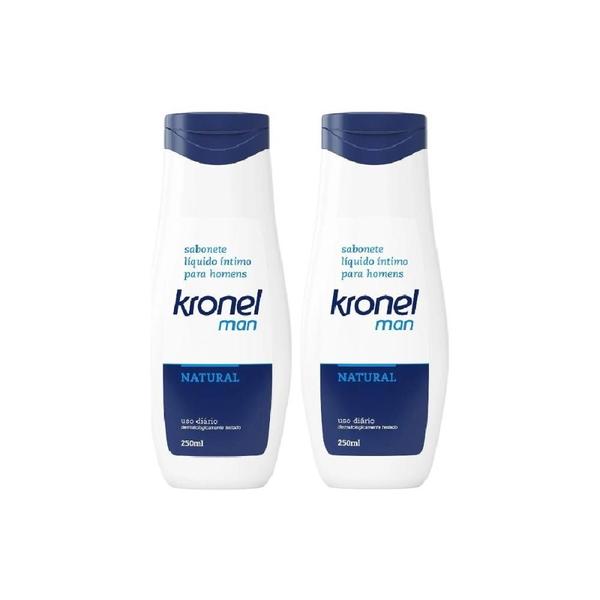 Imagem de Kit Kronel Man Sabonete Líquido Íntimo Masculino Com 2 Unidades De 250ml Cada