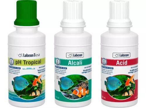 Imagem de KIT Labcon Teste Ph + Alcali + Acid 100ml PARA AQUARIO