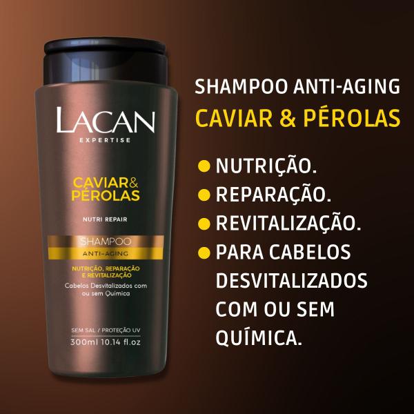 Imagem de Kit Lacan Caviar e Perolas Shampoo e Condicionador 300ml