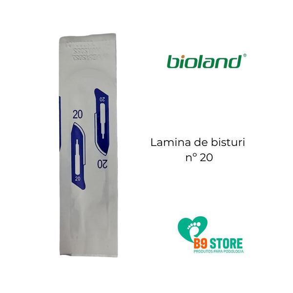 Imagem de Kit Lamina Bisturi Bioland 20 unid  e cabo 4 Thimon 1 unid