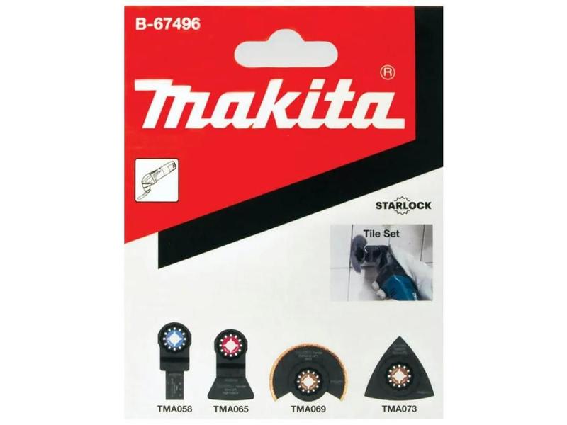 Imagem de Kit Laminas E Placa Para Multicortadora Makita Starlock