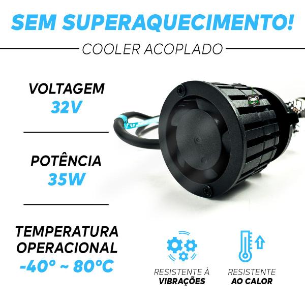 Imagem de Kit Lâmpada Conversão Led Nano Projetor Elíptico 5000L 6500K