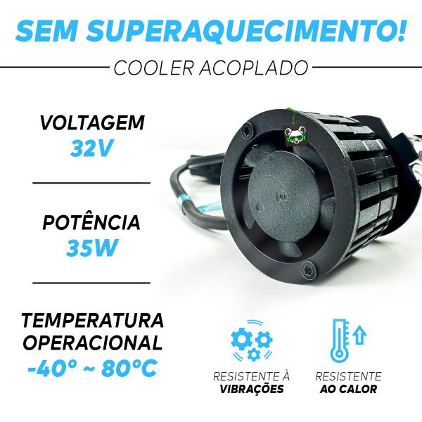 Imagem de Kit Lâmpada Conversão Led Nano Projetor Elíptico 5000l H7