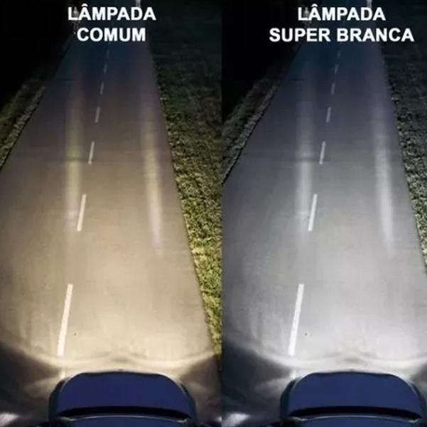 Imagem de Kit Lampada H4+H1 12v 55w 8500k Super Branca Carros e Motos