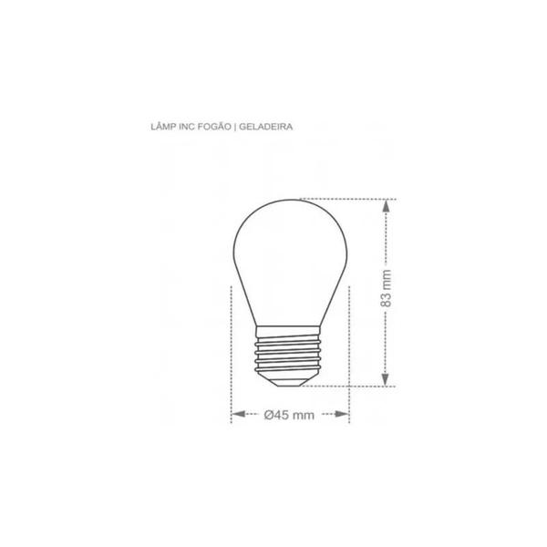 Kit Lampada Incandecente Taschibra Fogao/Geladeira Imagem de Kit Lampada Incandecente Taschibra Fogao/Geladeira