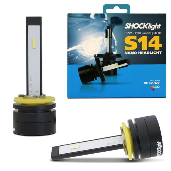 Imagem de Kit Lâmpada Super LED Nano Headlight H27 6000K 9V 12V 7200LM Shocklight Carro Moto