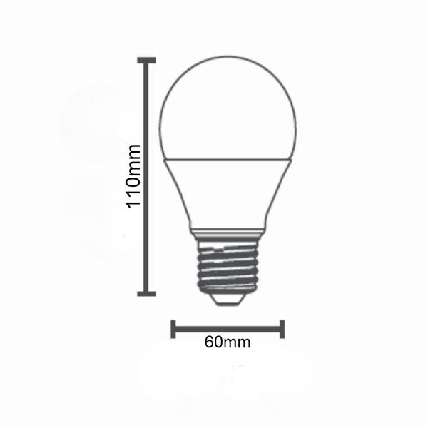 Imagem de Kit Lâmpadas Led Bulbo 8w Luz Quente 3000k E27 Bivolt