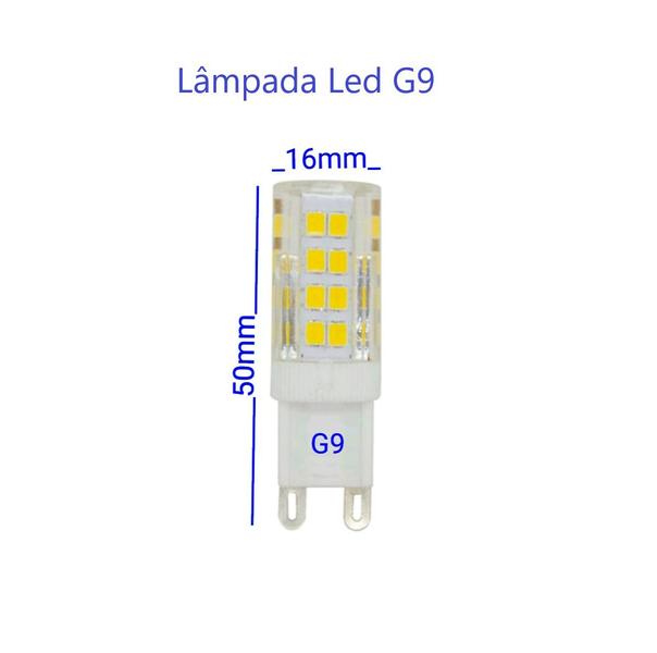 Imagem de Kit Lâmpadas Led G9 5w Lustres Luminárias Arandelas Spots Plafons