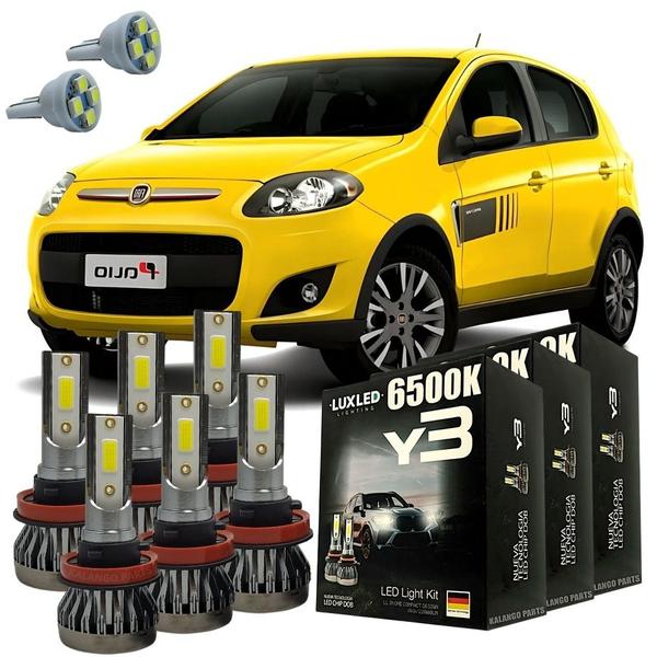 Imagem de Kit Lâmpadas Super Led Y3 Fiat Palio G5 2012 Em Diante + T10