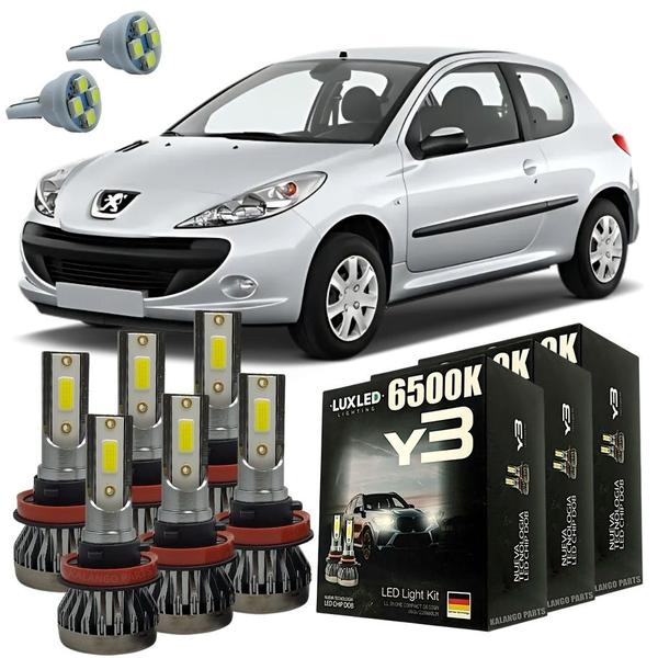 Imagem de Kit Lâmpadas Super Led Y3 Peugeot 206 CC Todos + Pingo T10