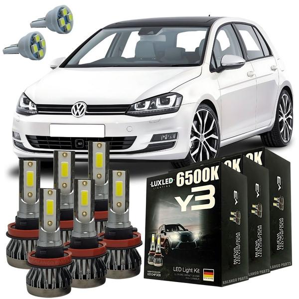 Imagem de Kit Lâmpadas Super Led Y3 VW Golf 2008 A 2018 + Pingo T10