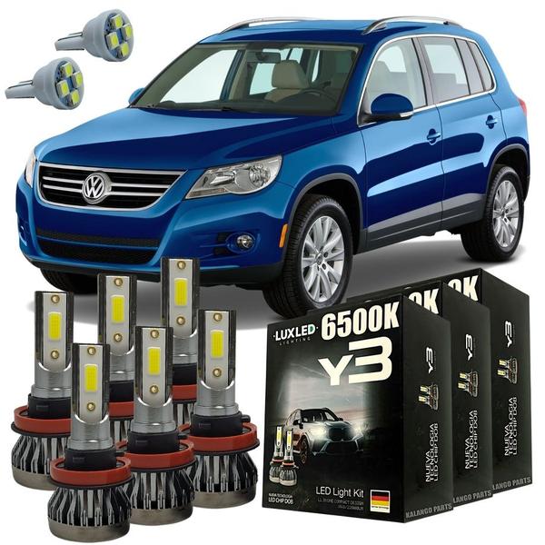 Imagem de Kit Lâmpadas Super Led Y3 VW Tiguan 2007 A 2011 + T10