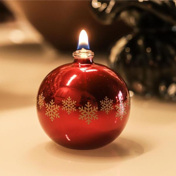 Imagem de Kit Lamparina Decorativa Natal + Fluido 100ml  Velas Bistrot