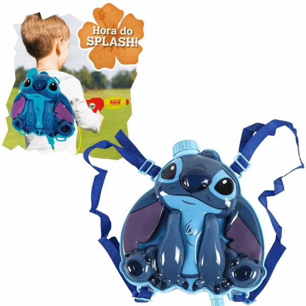 Imagem de Kit Lançador de Água Com Mochila Reservatória Stitch Disney