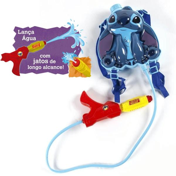 Imagem de Kit Lançador de Água Com Mochila Reservatória Stitch Disney