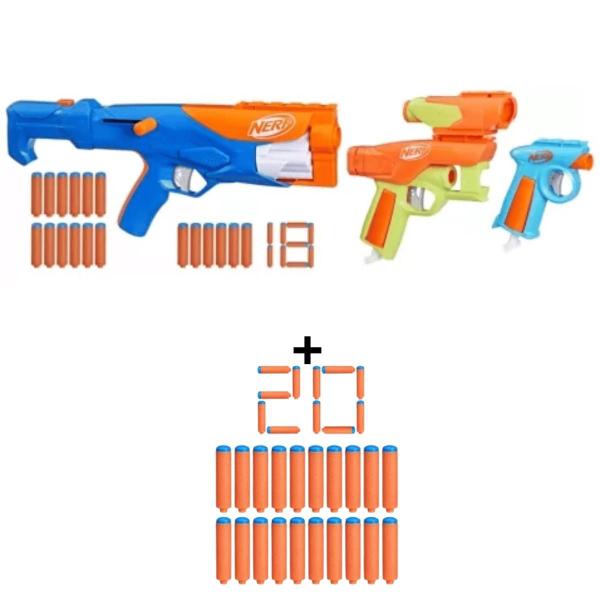 Imagem de Kit Lançador Nerf Gear Up Pack N Series e Refil De 20 Dardos