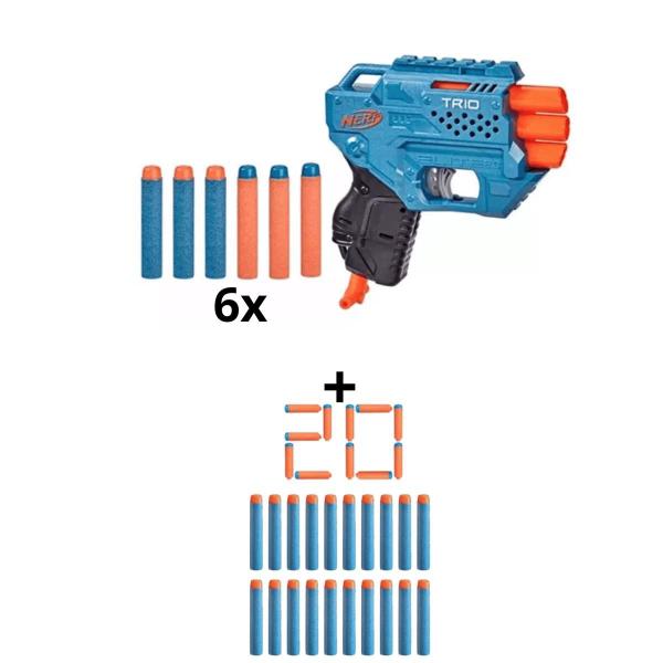 Imagem de Kit Lançador Nerf Trio Elite Com Refil De 20 Dardos