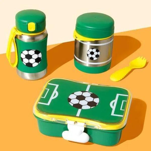 Kit lanche (2 potes) spark style futebol - skip hop Imagem de Kit lanche (2 potes) spark style futebol - skip hop