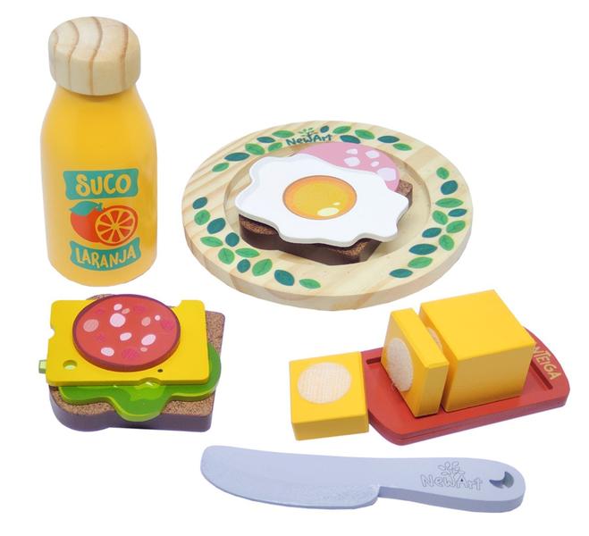 Imagem de Kit Lanche Comidinha de Madeira Infantil