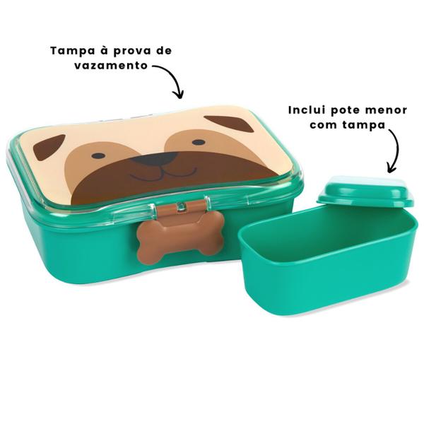 Imagem de Kit Lanche Infantil Alimentação Escola Zoo Skip Hop.