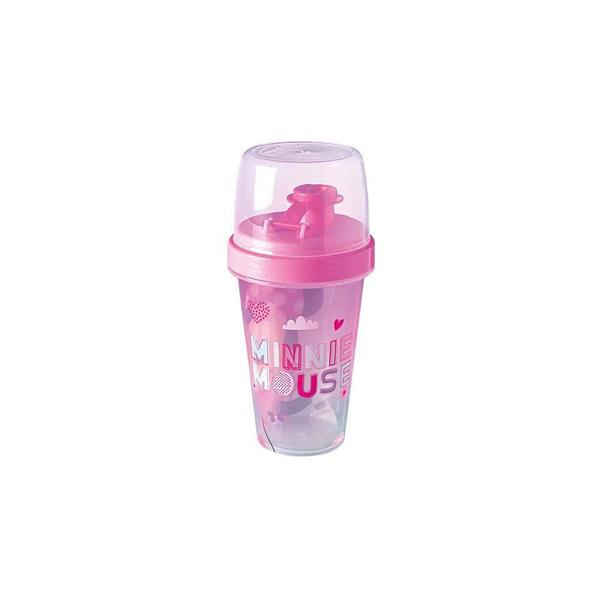 Imagem de Kit lanche infantil sanduicheira mini shakeira minnie rosa plasutil