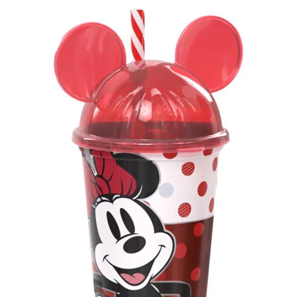 Imagem de Kit Lancheira Minnie Disney Copo 500ml, Sanduicheira e Porta Frutas - Plasútil